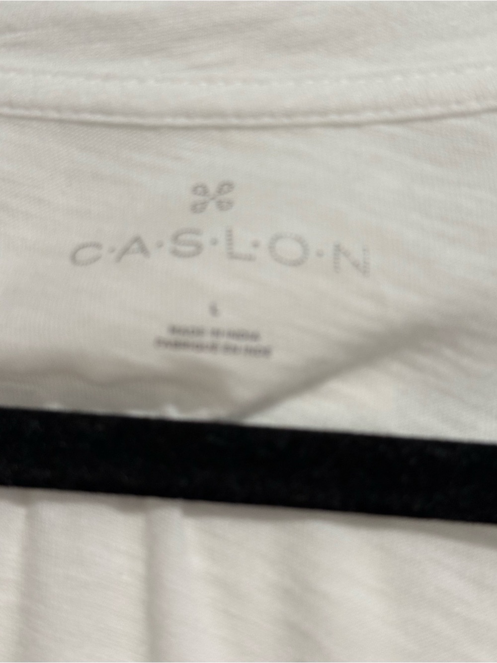 NWT! Caslon White V-Neck Pocket Tee - Picture 3 of 4